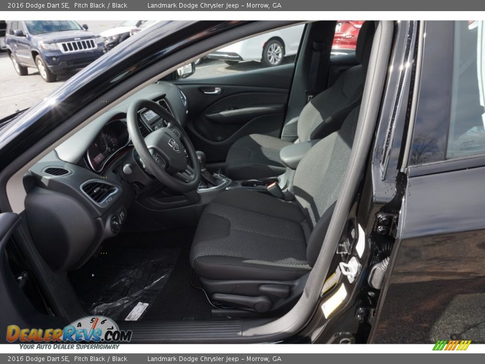 2016 Dodge Dart SE Pitch Black / Black Photo #6