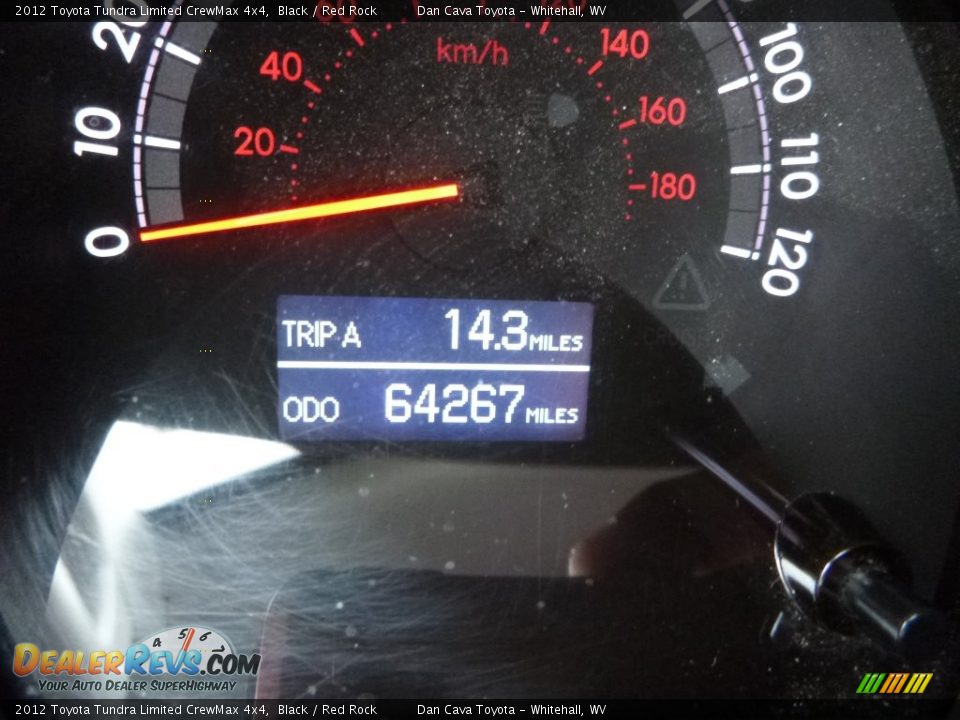 2012 Toyota Tundra Limited CrewMax 4x4 Black / Red Rock Photo #19