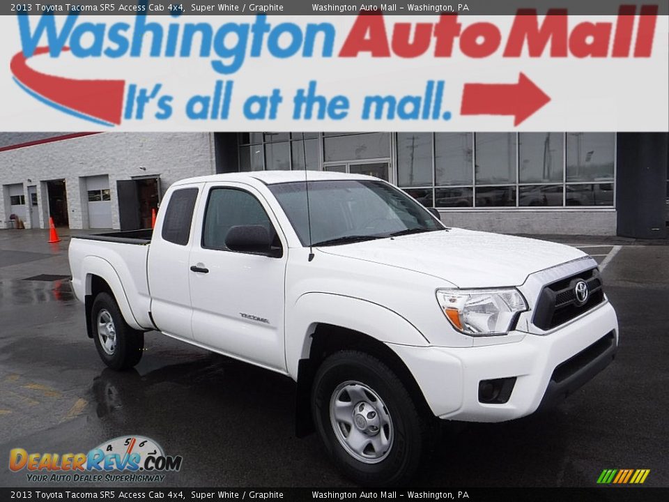 2013 Toyota Tacoma SR5 Access Cab 4x4 Super White / Graphite Photo #1