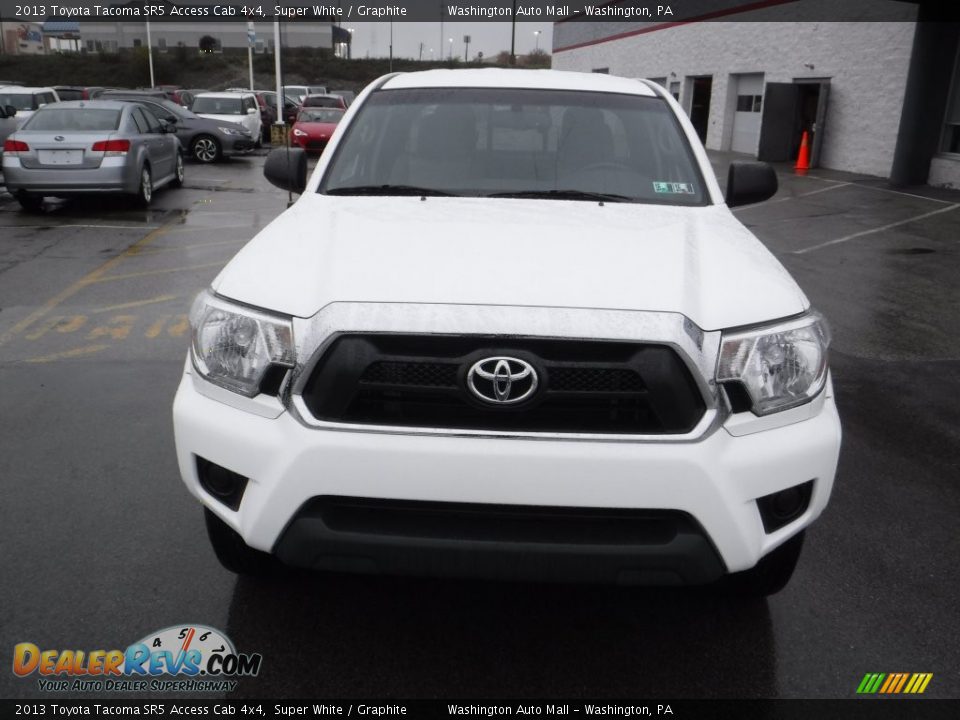 2013 Toyota Tacoma SR5 Access Cab 4x4 Super White / Graphite Photo #4