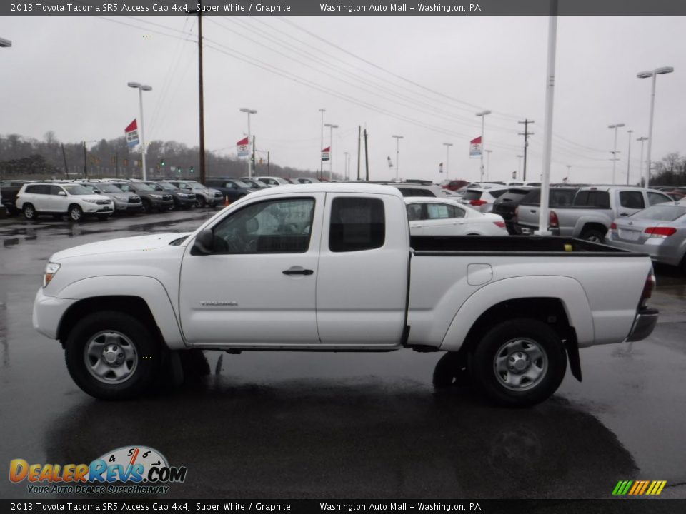 2013 Toyota Tacoma SR5 Access Cab 4x4 Super White / Graphite Photo #6
