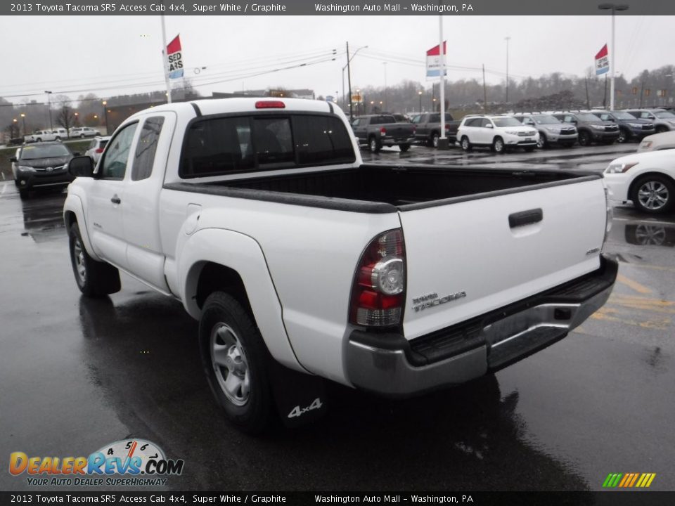 2013 Toyota Tacoma SR5 Access Cab 4x4 Super White / Graphite Photo #7