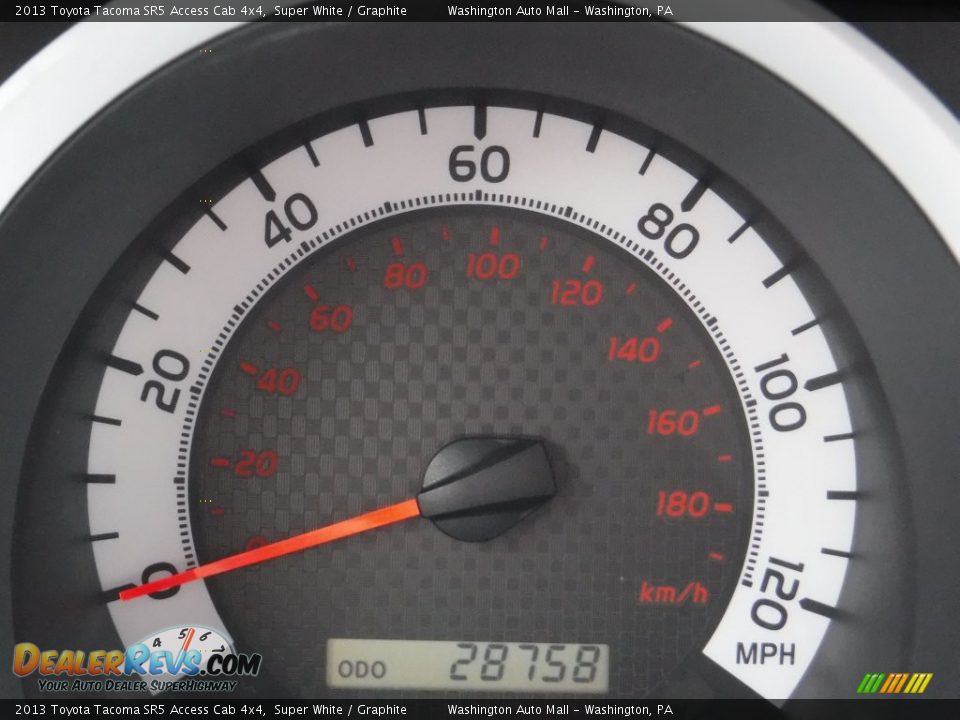 2013 Toyota Tacoma SR5 Access Cab 4x4 Super White / Graphite Photo #20