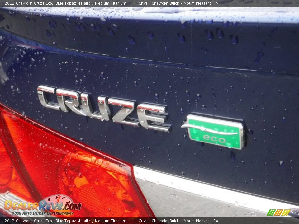 2012 Chevrolet Cruze Eco Blue Topaz Metallic / Medium Titanium Photo #9