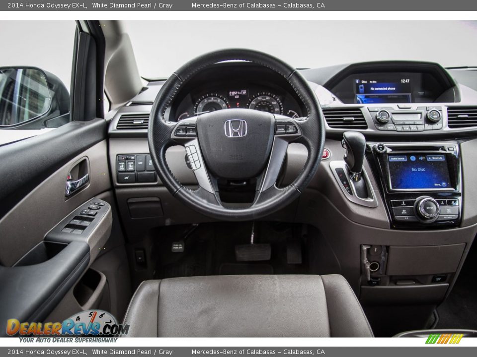 2014 Honda Odyssey EX-L White Diamond Pearl / Gray Photo #4