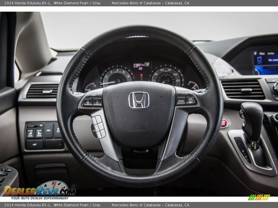 2014 Honda Odyssey EX-L White Diamond Pearl / Gray Photo #20