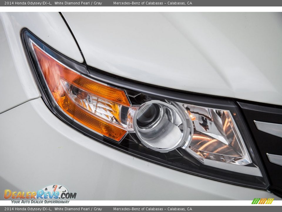 2014 Honda Odyssey EX-L White Diamond Pearl / Gray Photo #26