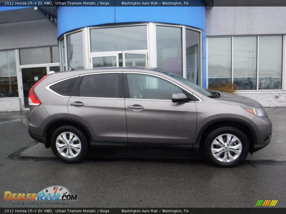 2012 Honda CR-V EX 4WD Urban Titanium Metallic / Beige Photo #2