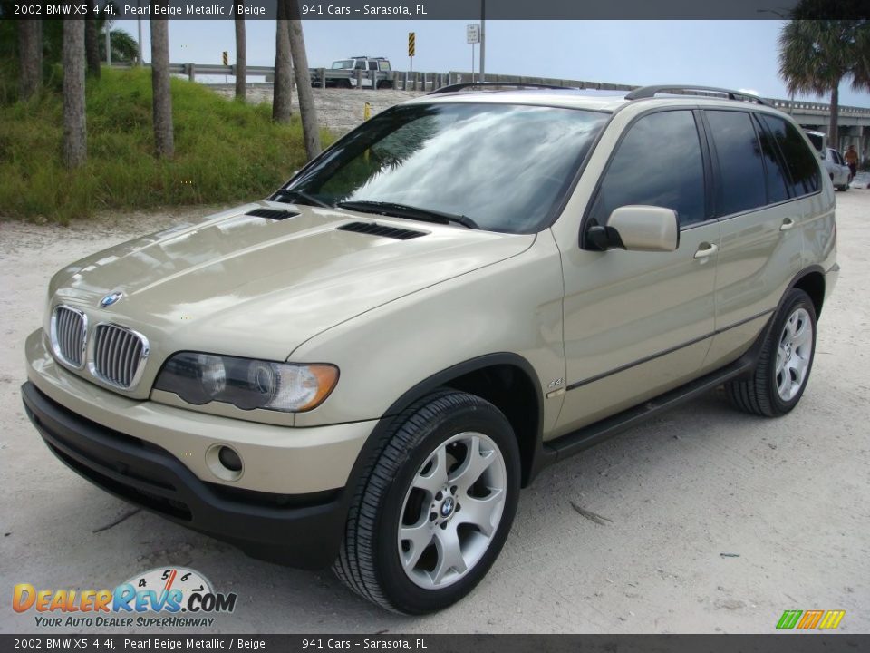 2002 BMW X5 4.4i Pearl Beige Metallic / Beige Photo #3