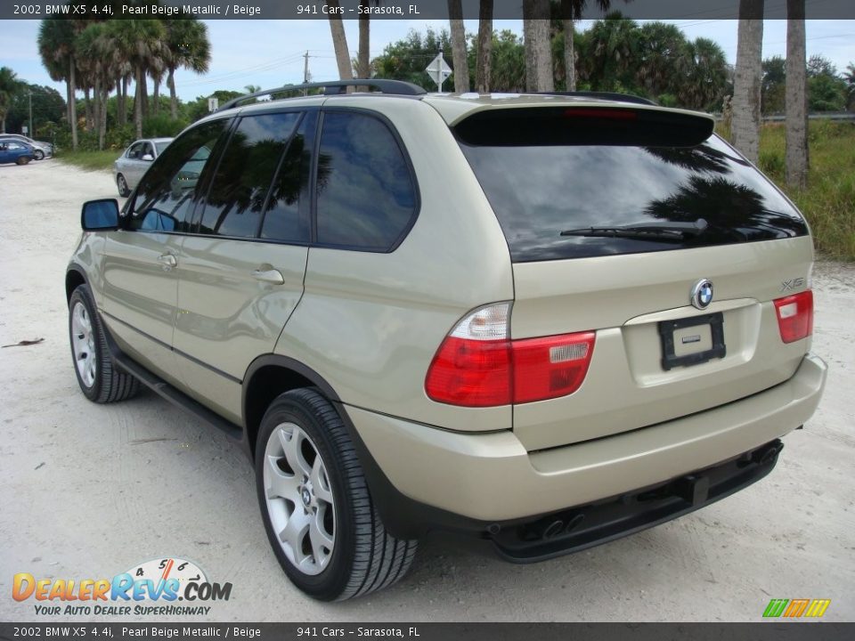 2002 BMW X5 4.4i Pearl Beige Metallic / Beige Photo #5