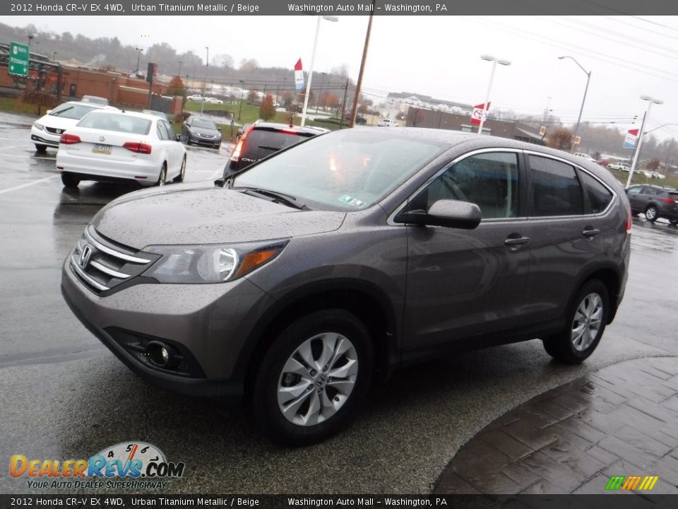 2012 Honda CR-V EX 4WD Urban Titanium Metallic / Beige Photo #6