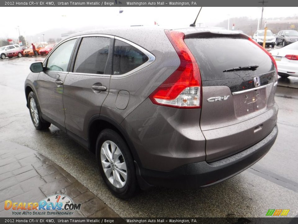 2012 Honda CR-V EX 4WD Urban Titanium Metallic / Beige Photo #7