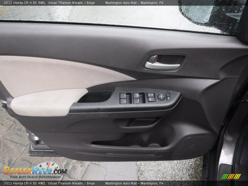 2012 Honda CR-V EX 4WD Urban Titanium Metallic / Beige Photo #10