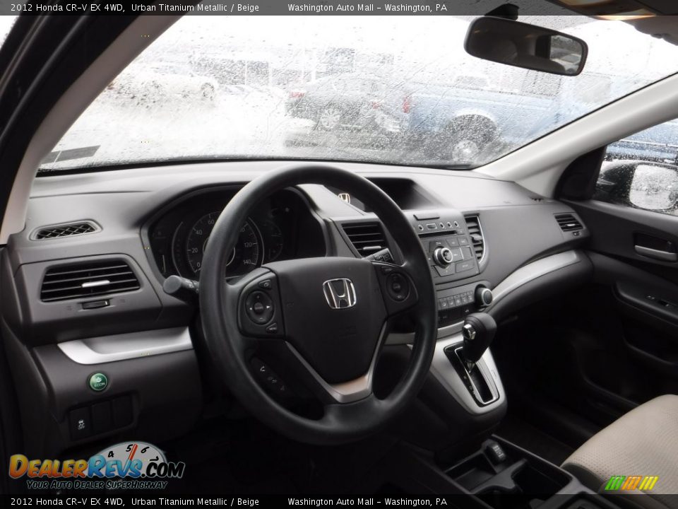 2012 Honda CR-V EX 4WD Urban Titanium Metallic / Beige Photo #11