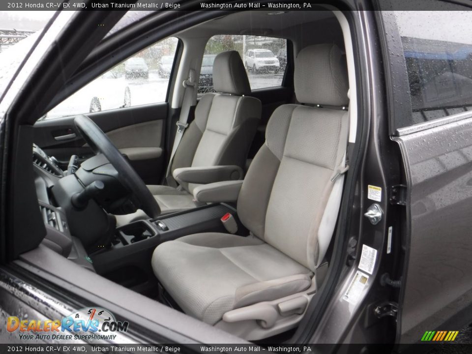 2012 Honda CR-V EX 4WD Urban Titanium Metallic / Beige Photo #12