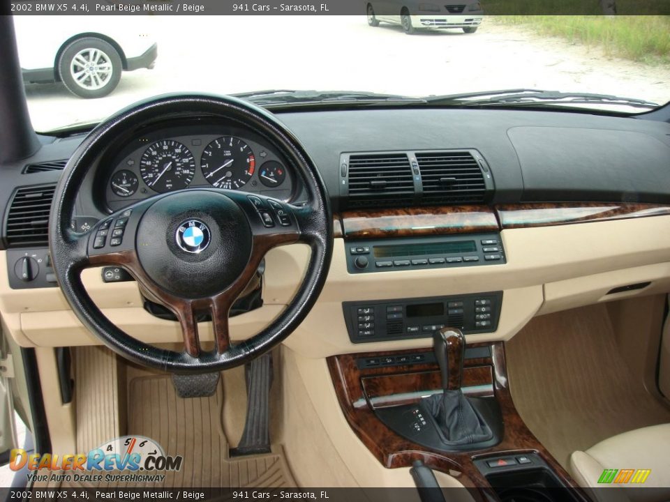 2002 BMW X5 4.4i Pearl Beige Metallic / Beige Photo #14