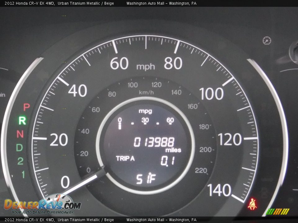 2012 Honda CR-V EX 4WD Urban Titanium Metallic / Beige Photo #20