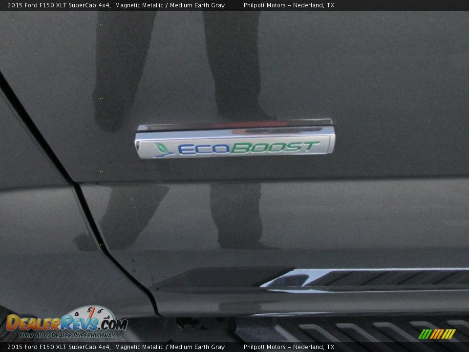 2015 Ford F150 XLT SuperCab 4x4 Magnetic Metallic / Medium Earth Gray Photo #14