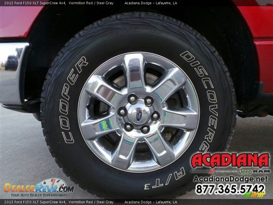 2013 Ford F150 XLT SuperCrew 4x4 Vermillion Red / Steel Gray Photo #11