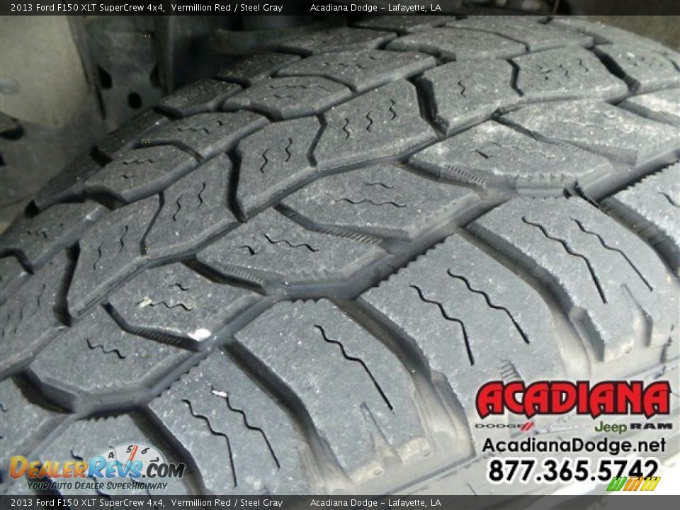 2013 Ford F150 XLT SuperCrew 4x4 Vermillion Red / Steel Gray Photo #12