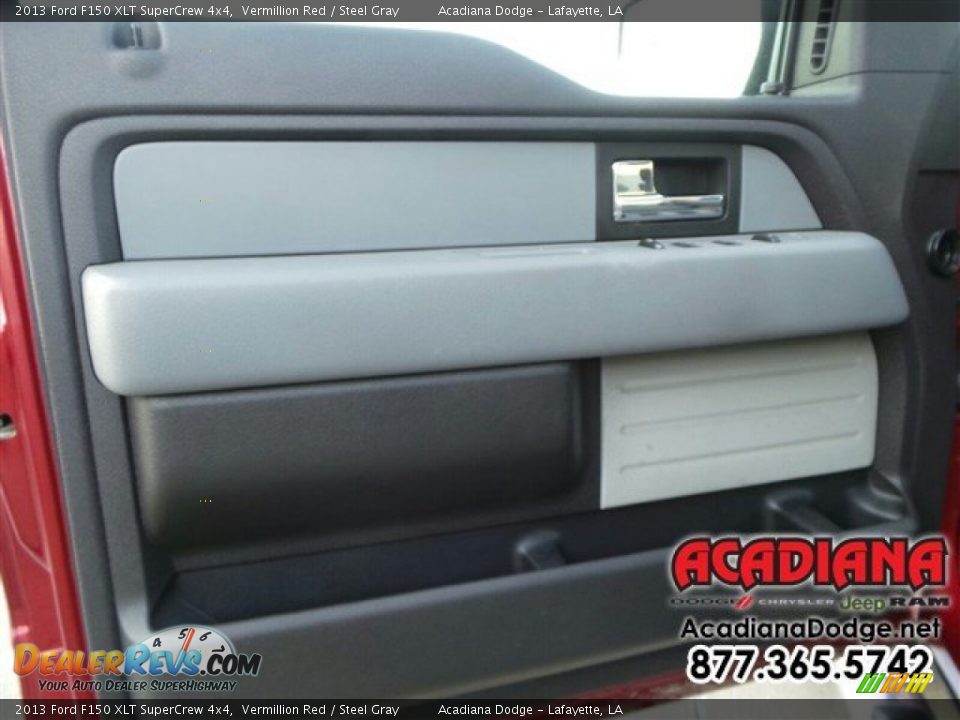 2013 Ford F150 XLT SuperCrew 4x4 Vermillion Red / Steel Gray Photo #14