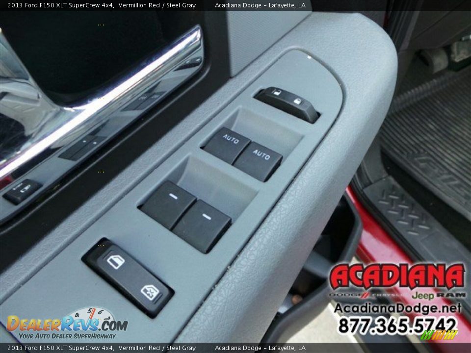 2013 Ford F150 XLT SuperCrew 4x4 Vermillion Red / Steel Gray Photo #15