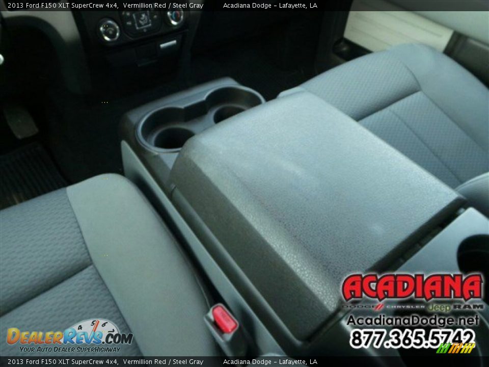2013 Ford F150 XLT SuperCrew 4x4 Vermillion Red / Steel Gray Photo #19