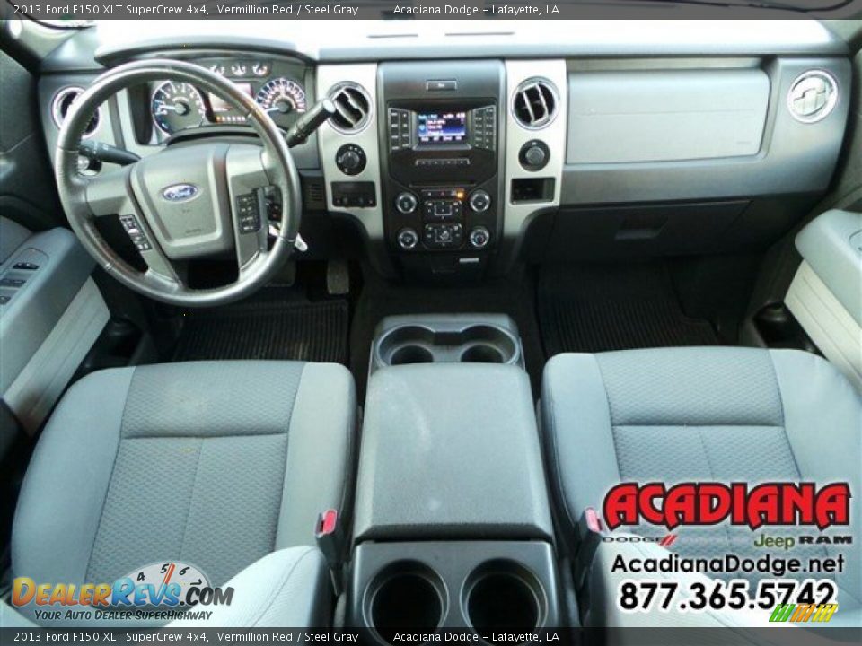 2013 Ford F150 XLT SuperCrew 4x4 Vermillion Red / Steel Gray Photo #20