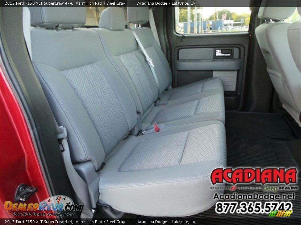2013 Ford F150 XLT SuperCrew 4x4 Vermillion Red / Steel Gray Photo #23