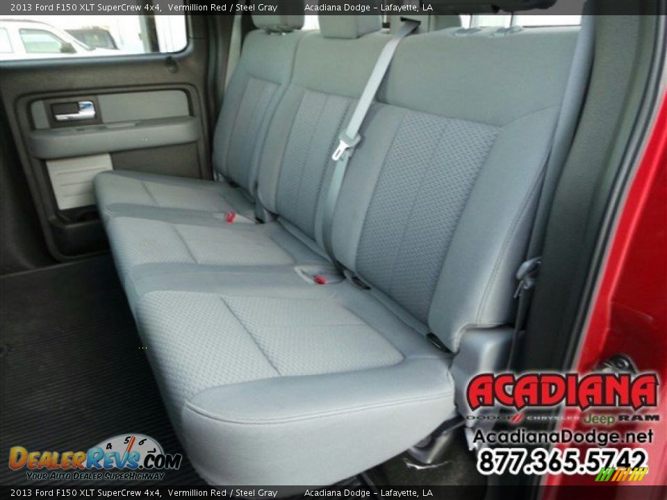 2013 Ford F150 XLT SuperCrew 4x4 Vermillion Red / Steel Gray Photo #24