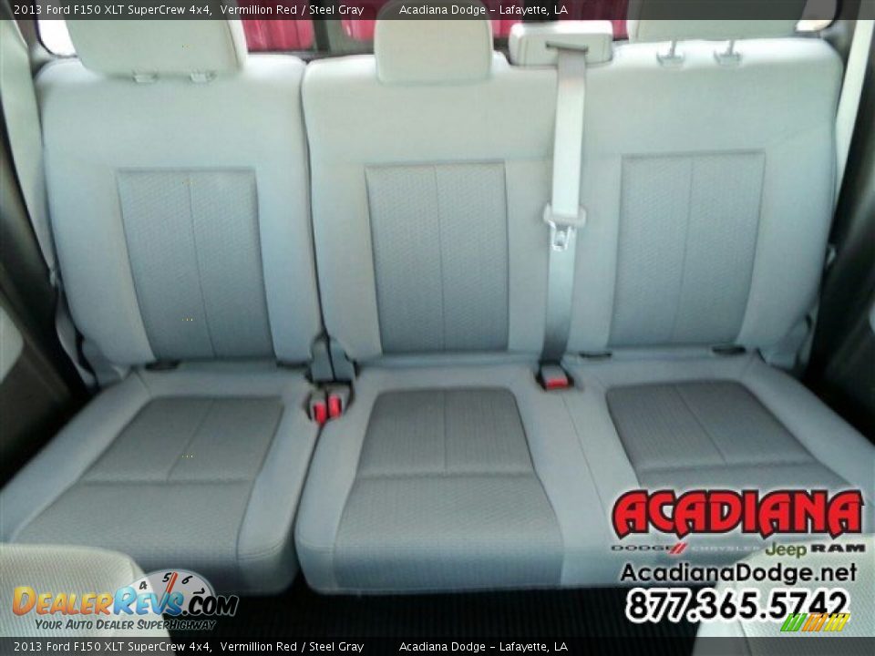 2013 Ford F150 XLT SuperCrew 4x4 Vermillion Red / Steel Gray Photo #25