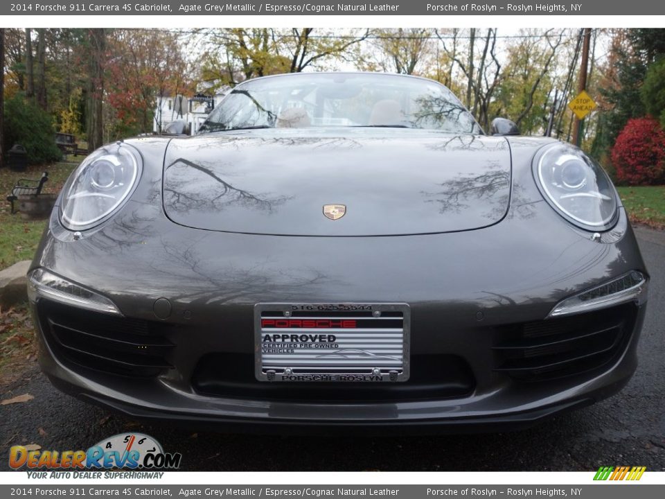 2014 Porsche 911 Carrera 4S Cabriolet Agate Grey Metallic / Espresso/Cognac Natural Leather Photo #2