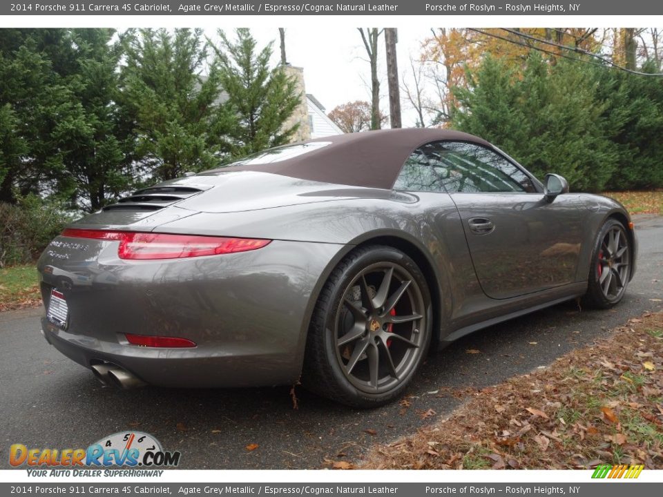 2014 Porsche 911 Carrera 4S Cabriolet Agate Grey Metallic / Espresso/Cognac Natural Leather Photo #8