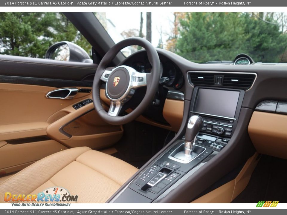 2014 Porsche 911 Carrera 4S Cabriolet Agate Grey Metallic / Espresso/Cognac Natural Leather Photo #17