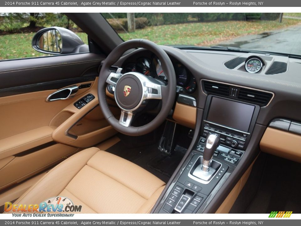 2014 Porsche 911 Carrera 4S Cabriolet Agate Grey Metallic / Espresso/Cognac Natural Leather Photo #18