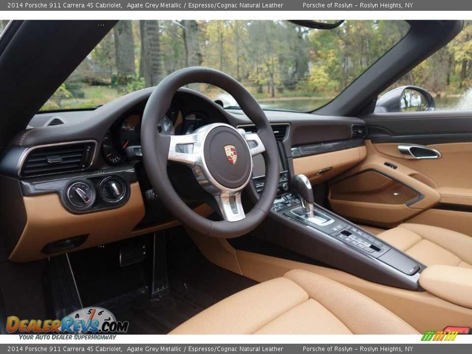 2014 Porsche 911 Carrera 4S Cabriolet Agate Grey Metallic / Espresso/Cognac Natural Leather Photo #21