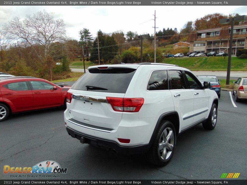 2013 Jeep Grand Cherokee Overland 4x4 Bright White / Dark Frost Beige/Light Frost Beige Photo #3