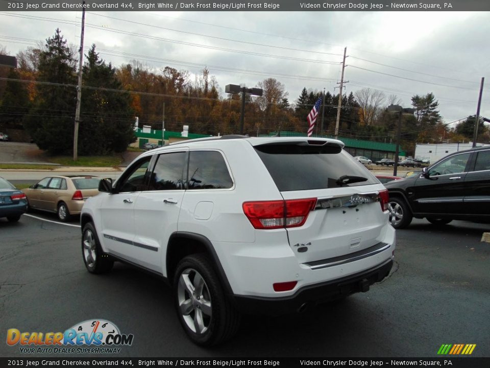 2013 Jeep Grand Cherokee Overland 4x4 Bright White / Dark Frost Beige/Light Frost Beige Photo #5