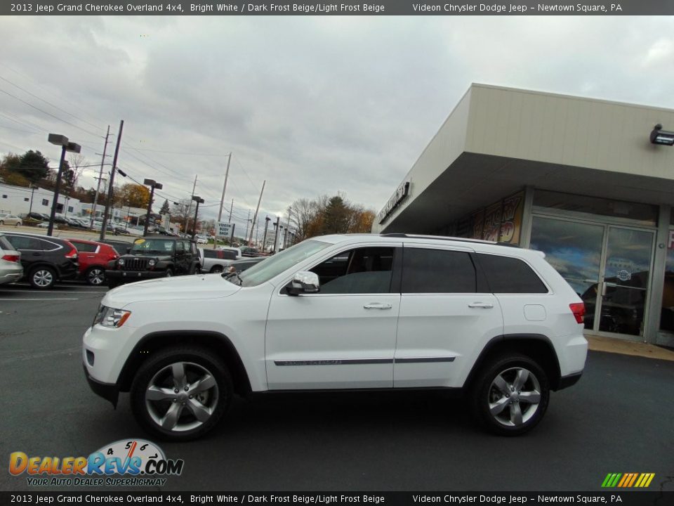 2013 Jeep Grand Cherokee Overland 4x4 Bright White / Dark Frost Beige/Light Frost Beige Photo #6