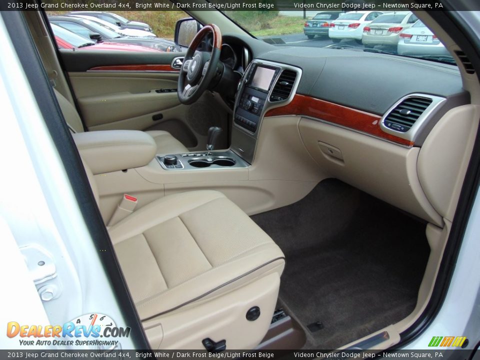 2013 Jeep Grand Cherokee Overland 4x4 Bright White / Dark Frost Beige/Light Frost Beige Photo #21