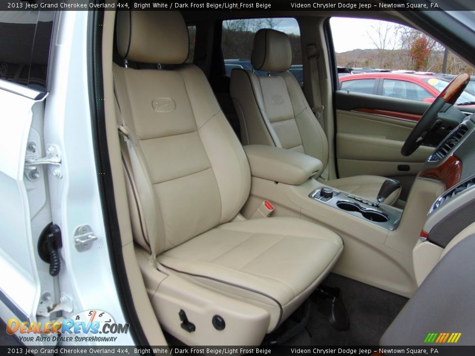 2013 Jeep Grand Cherokee Overland 4x4 Bright White / Dark Frost Beige/Light Frost Beige Photo #22