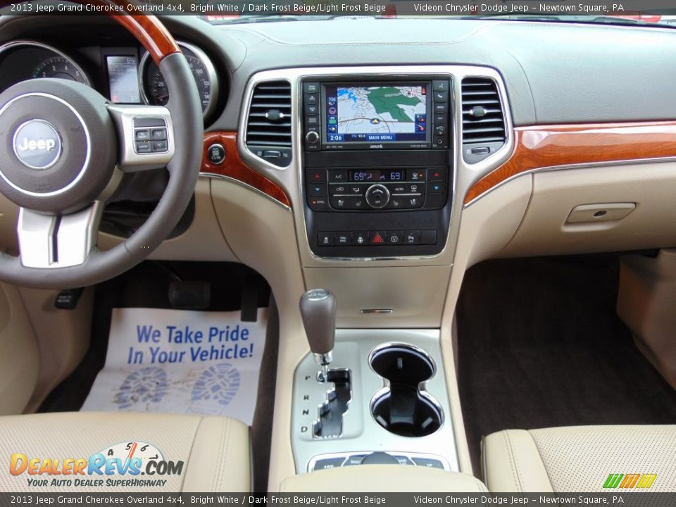 2013 Jeep Grand Cherokee Overland 4x4 Bright White / Dark Frost Beige/Light Frost Beige Photo #30