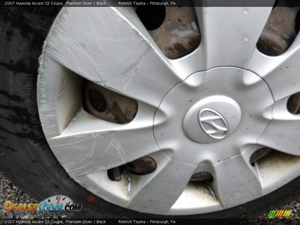 2007 Hyundai Accent GS Coupe Platinum Silver / Black Photo #8