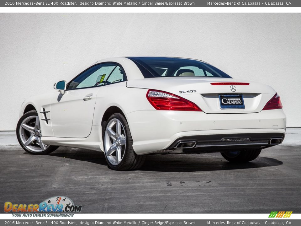 2016 Mercedes-Benz SL 400 Roadster designo Diamond White Metallic / Ginger Beige/Espresso Brown Photo #2