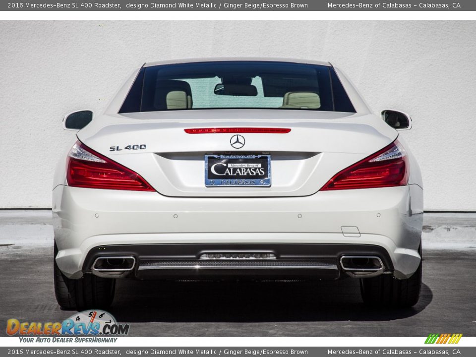 2016 Mercedes-Benz SL 400 Roadster designo Diamond White Metallic / Ginger Beige/Espresso Brown Photo #3