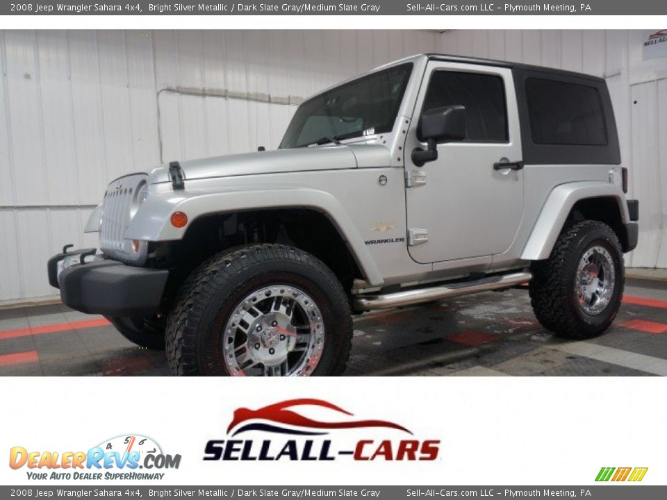 2008 Jeep Wrangler Sahara 4x4 Bright Silver Metallic / Dark Slate Gray/Medium Slate Gray Photo #1