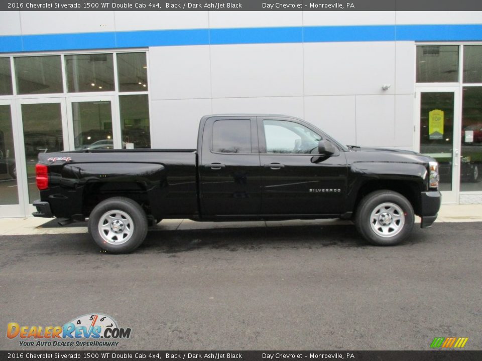 2016 Chevrolet Silverado 1500 WT Double Cab 4x4 Black / Dark Ash/Jet Black Photo #2