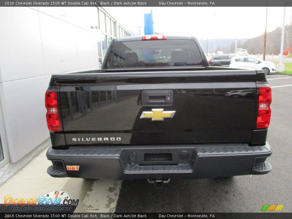 2016 Chevrolet Silverado 1500 WT Double Cab 4x4 Black / Dark Ash/Jet Black Photo #5