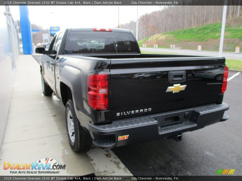 2016 Chevrolet Silverado 1500 WT Double Cab 4x4 Black / Dark Ash/Jet Black Photo #6