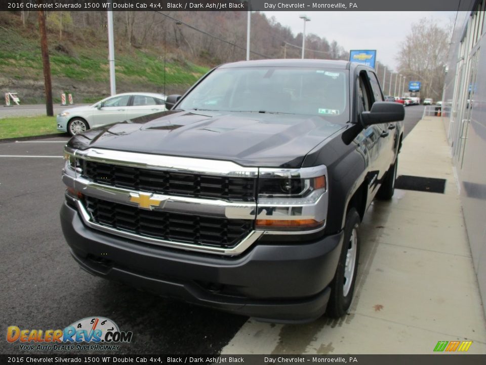 2016 Chevrolet Silverado 1500 WT Double Cab 4x4 Black / Dark Ash/Jet Black Photo #7